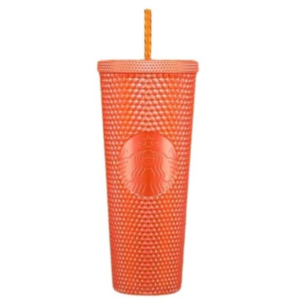 Starbucks Orange Bling Studded (24oz)